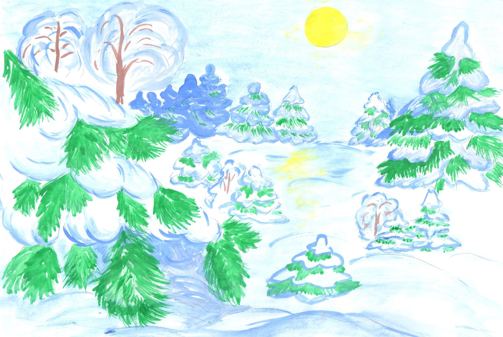 Зимний рисунок Кузбасса